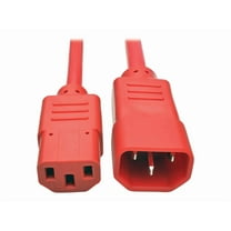 Eaton Tripp Lite Series Heavy-Duty PDU Power Cord C13 to C14 15A 250V 14 AWG 3 ft. 0.91 m Red
