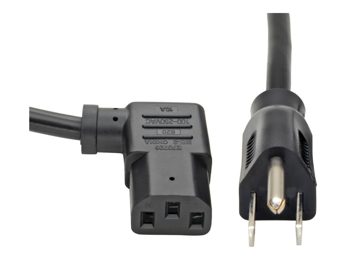 Tripp Lite Model P006-014-13RA 14 ft. Standard Computer Power Cord, 10A, 18AWG (NEMA 5-15P to Right Angle IEC-320-C13)
