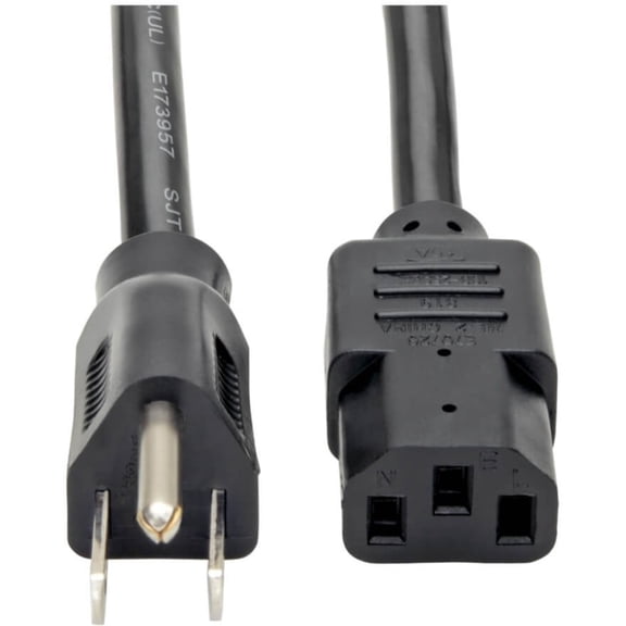 Tripp Lite Model P007-012 12 ft. Heavy-Duty Computer Power Cord, 14AWG 15A (NEMA 5-15P to IEC-320-C13)