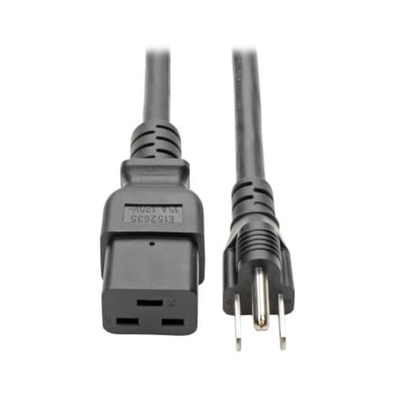 TrippLite IEC-320-C19 to NEMA 5-15P 14AWG Heavy Duty Power cord - 10 ft