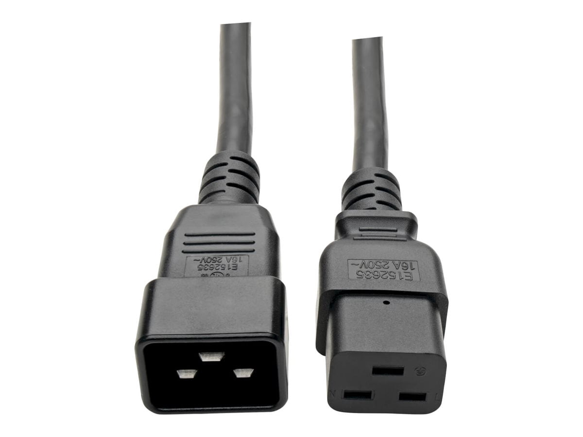 Tripp Lite 10ft Power Cord Extension Cable C19 to C20 Heavy Duty 20A 12AWG 10' (P036-010)