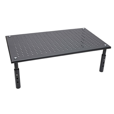 Elevate 18'' Black Metal Adjustable Height Monitor Riser