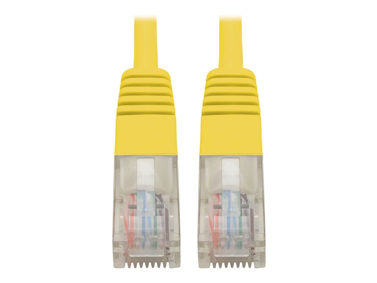 Eaton Tripp Lite Series Cat5e 350 MHz Molded (UTP) Ethernet Cable (RJ45 M/M), PoE - Yellow, 2 ft. (0.61 m) - Patch cable - RJ-45 (M) to RJ-45 (M) - 2 ft - UTP - CAT 5e - IEEE 802.3ab/IEEE 802.5 - molded, stranded - yellow