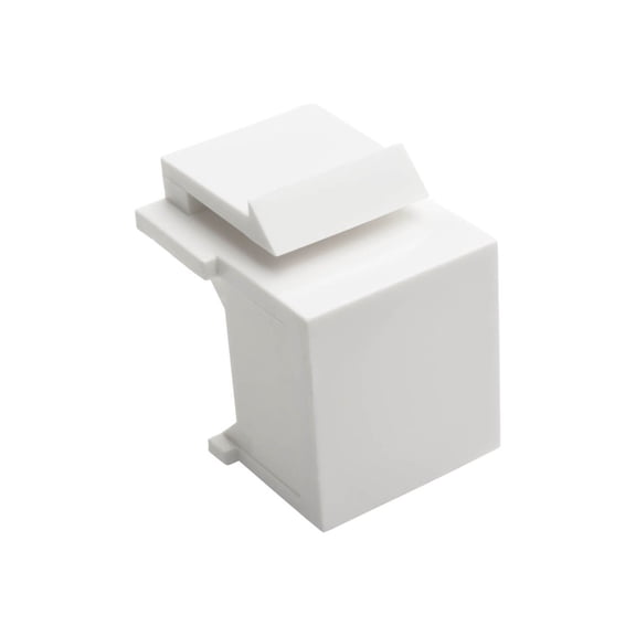 Tripp Lite Snap-in Blank Keystone Jack Insert, White, 10 Pack (n040-010-wh)