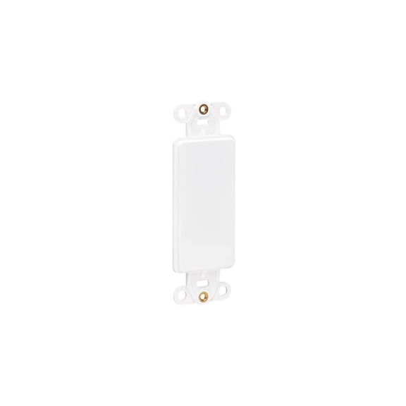 Tripp Lite Center Plate Insert, Decora Style - Vertical, Blank - Faceplate blank cover - wall mountable - white
