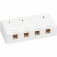 thumbnail image 1 of Tripp Lite Surface-Mount Box for Keystone Jacks, 4 Ports, White, 1 of 6