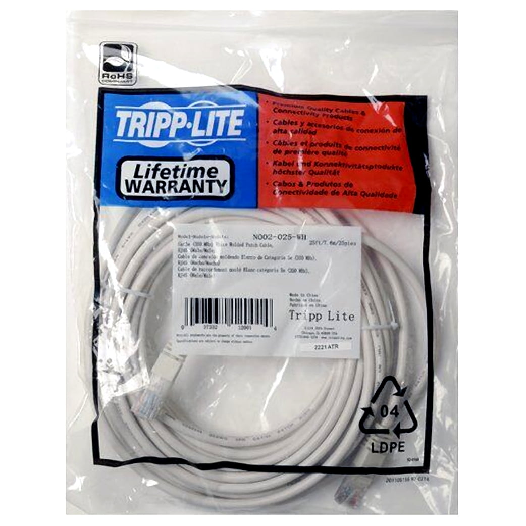 Tripp Lite N105-025-gy Cat-5e Molded Shielded Patch Cable, Stp (25ft)