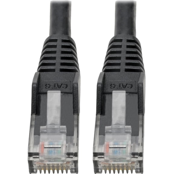 Tripp Lite Cat6 GbE Snagless Molded Patch Cable UTP Black RJ45 M/M 6in
