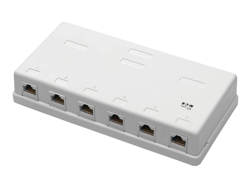 Tripp Lite Cat6 Surface-Mount Box 6-Port Unshielded 110 Idc Punchdown Rj45