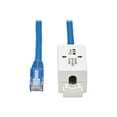 thumbnail image 1 of Tripp Lite N237A-F18N-WHSH 18" Cat6a Keystone Jack Cable RJ45 Blue, 1 of 6