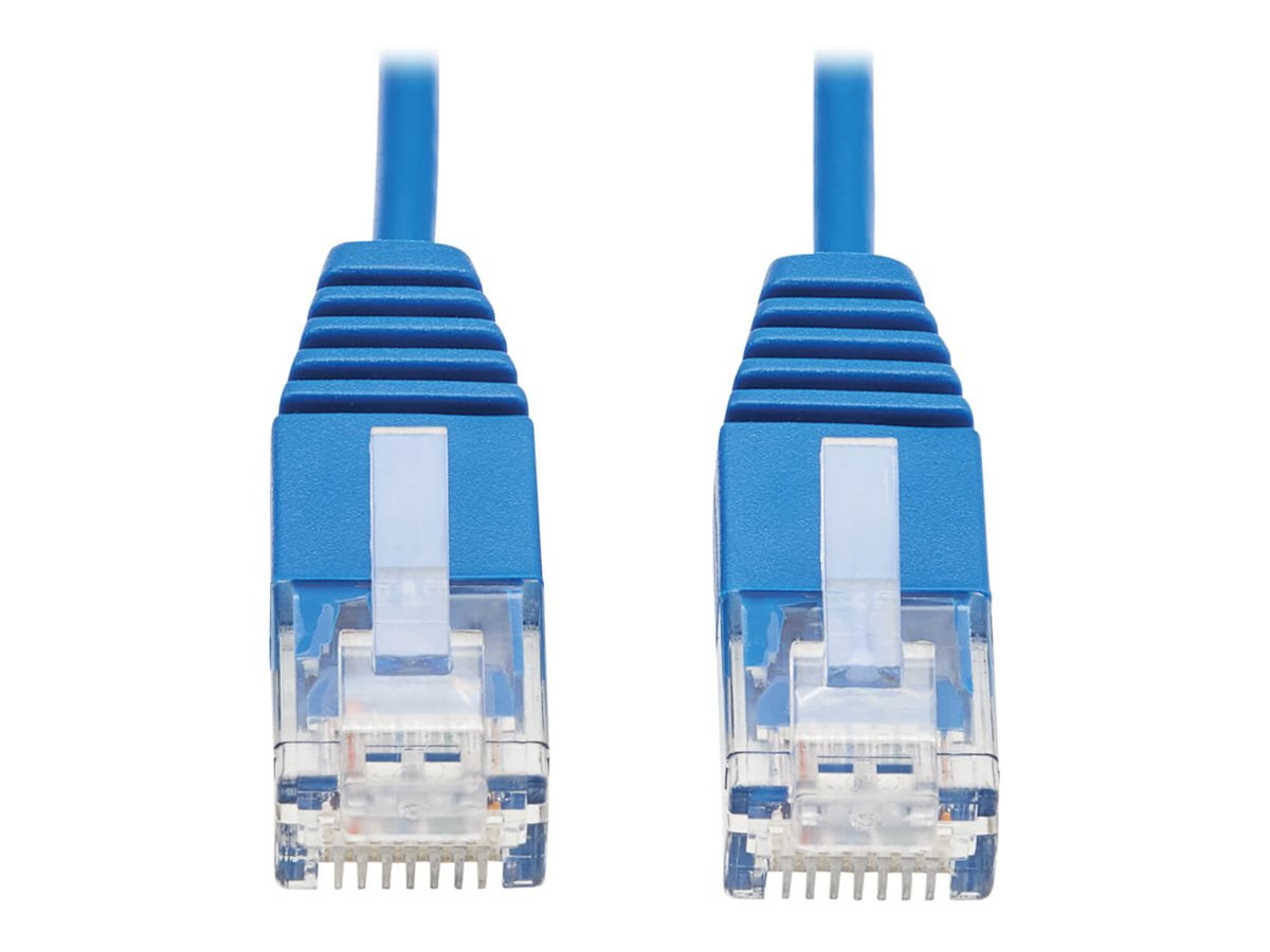 Tripp Lite 6in Cat6a Molded Ultra-Slim UTP Network Patch Cable Blue N261UR6NBL