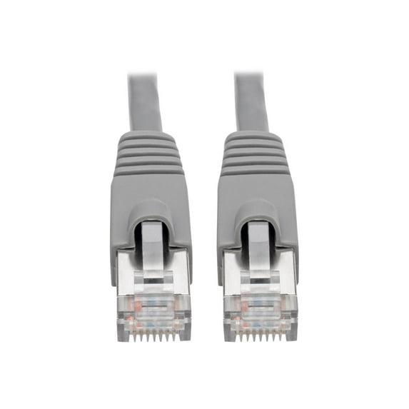 Tripp Lite 10ft Cat6a Snagless Shielded STP Network Patch Cable Gray
