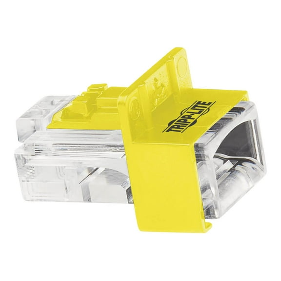 Tripp Lite N2LPLUG-010-YW Universal RJ45 Locking Inserts, Yellow - Pack of 10
