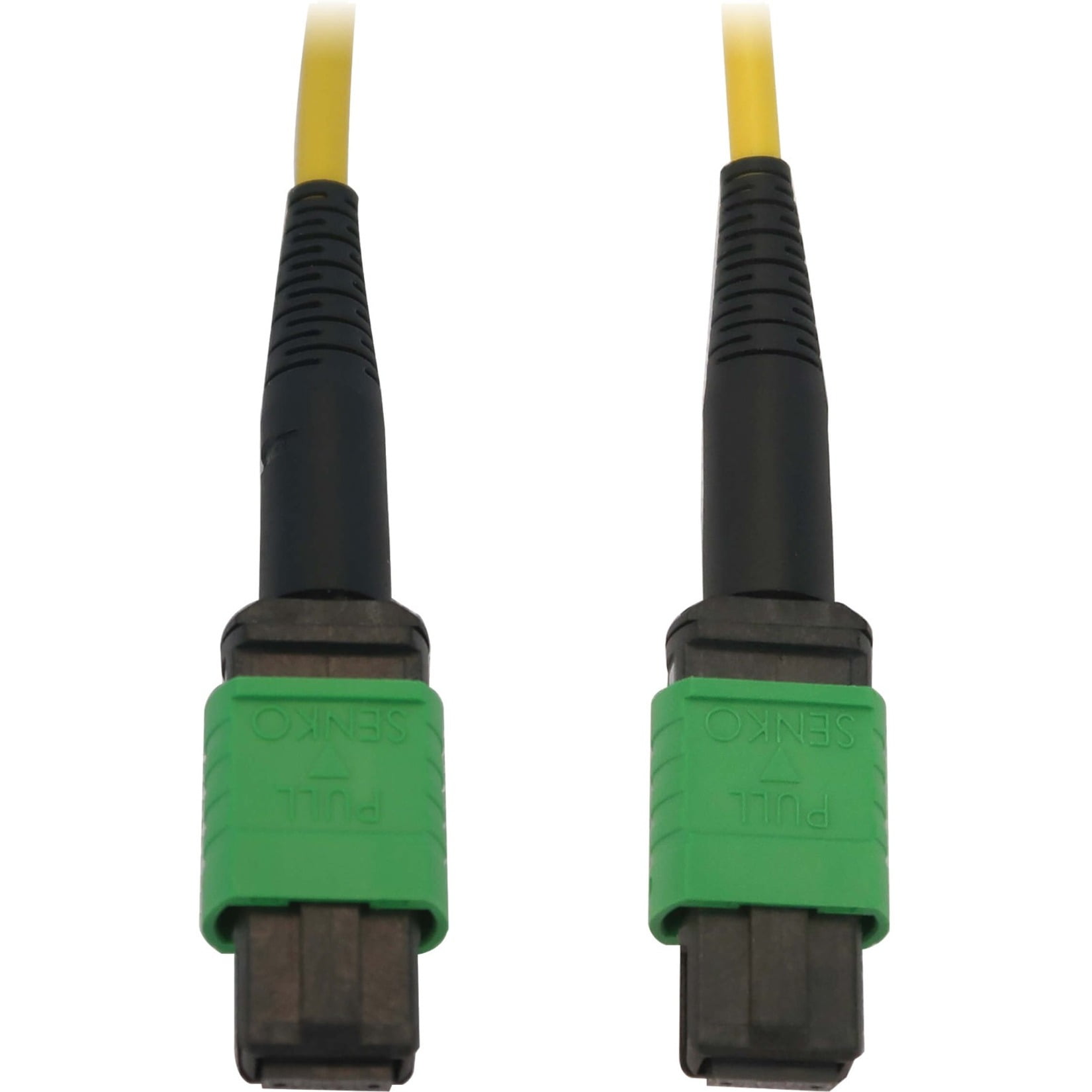 Tripp Lite N390B-02M-12-AP Fiber Optic Network Cable, Yellow Jacket, Black Connector, Green Housing