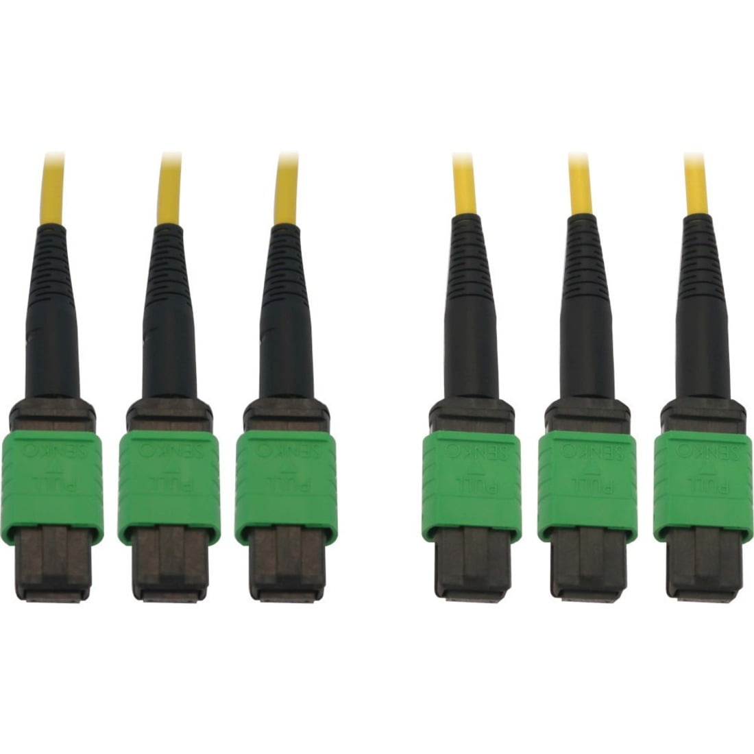 Tripp Lite N392B-23M-3X8AP Fiber Optic Trunk Network Cable, Yellow Jacket, Black Connector, Green Connector
