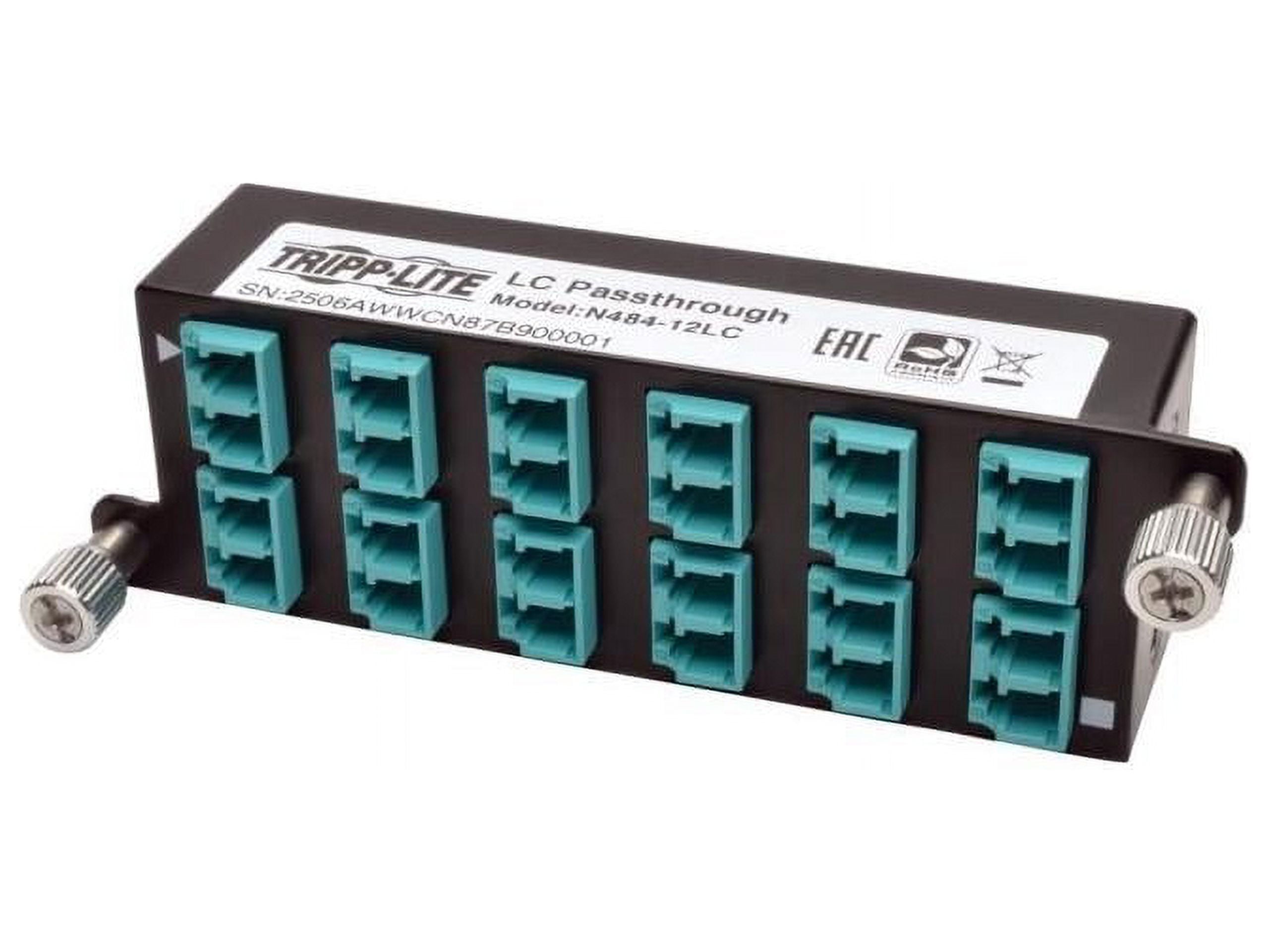 Tripp Lite N484-12LC 10GbE Pass-Through Cassette - (x12) LC Duplex Female to Female