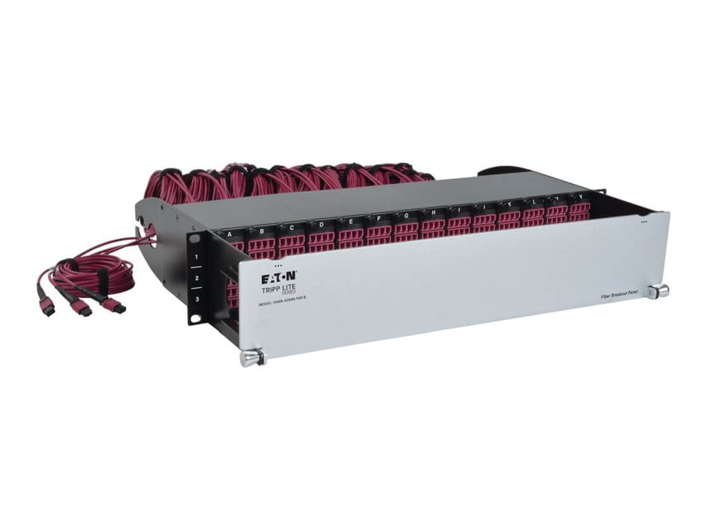 Tripp Lite N48K-42M8L168-B 50 by 125 OM4 Pre-Assembled 40GB-10GB Patch Panel, 42 MTP QSFP-168LC