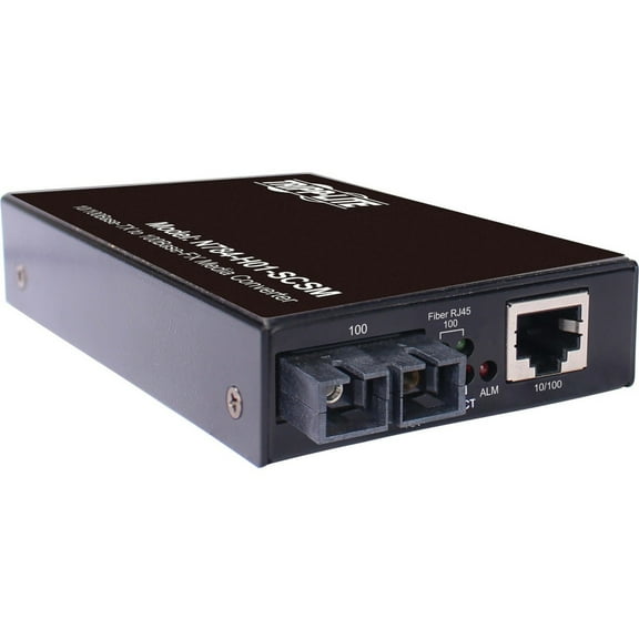 Eaton Tripp Lite Series Hardened Copper to Fiber Media Converter - 10/100 Mbps, RJ45/SC Singlemode, -10 to 60C, 30 km (18.6 mi.), TAA - 1 x Network (RJ-45) - 1 x SC Ports - DuplexSC Port ...