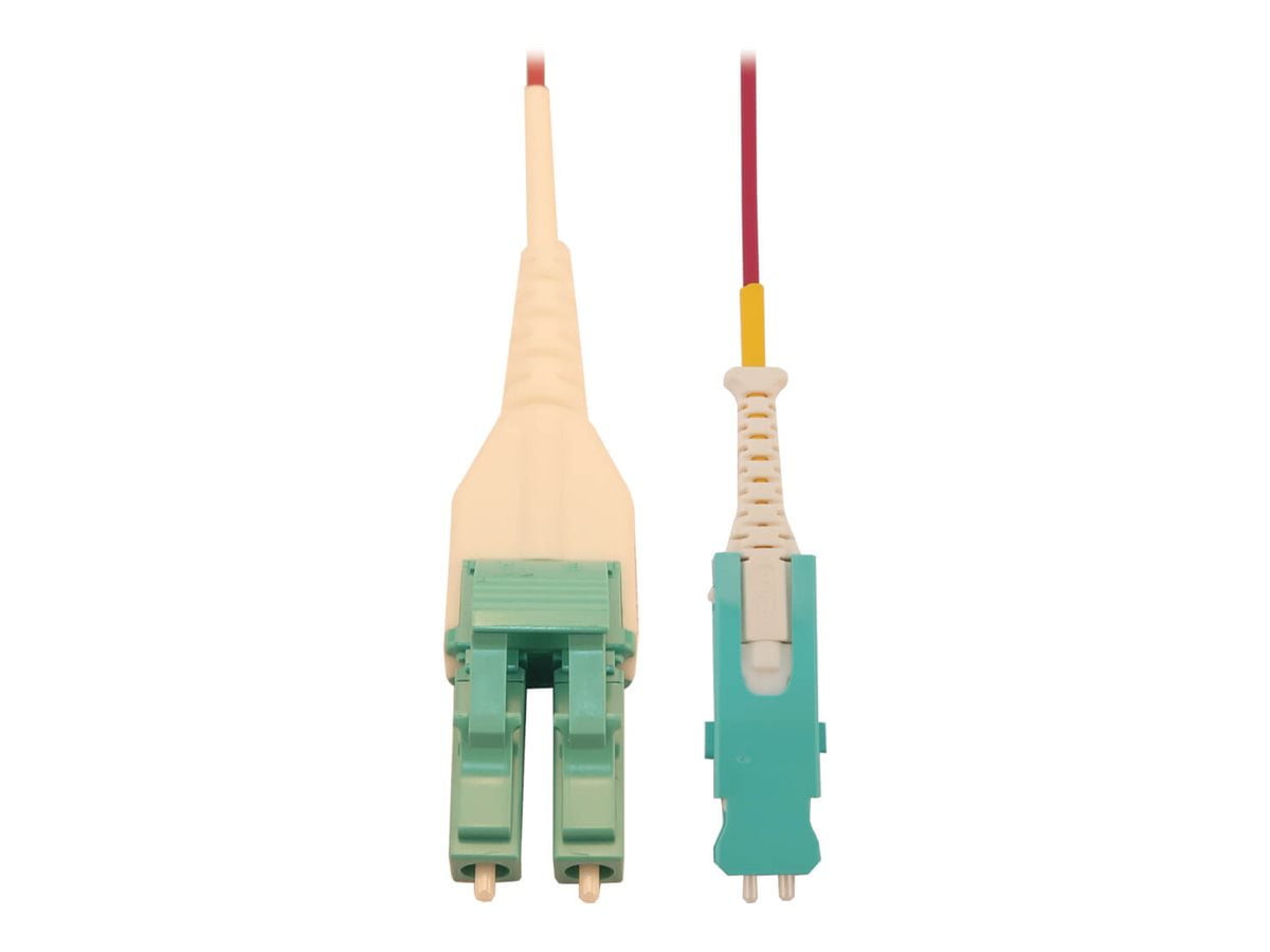 Tripp Lite N823L-05M-MG Fiber Optic Duplex Network Cable, Magenta Jacket, Aqua Connector, White Connector