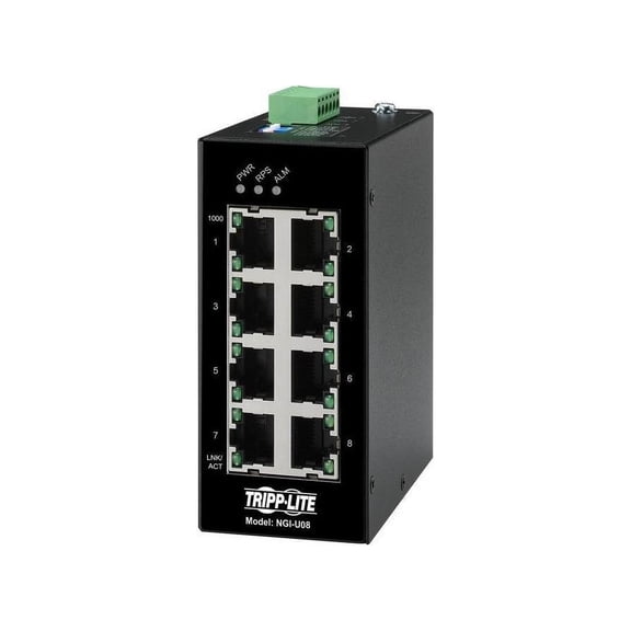 Tripp Lite Ethernet Switch Unmanaged 8-Port Industrial 10/100/1000 Mbps NGIU08
