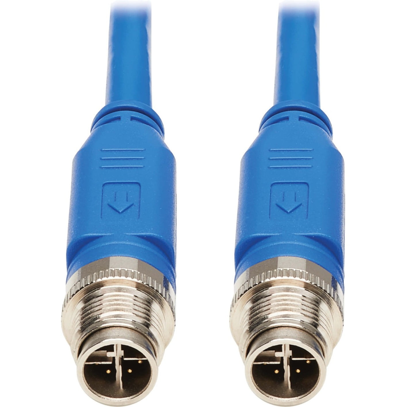 Tripp Lite NM12-601-01M-BL M12 X-Code Cat6 Ethernet Cable, M/M, Blue, 1 m (3.3 ft.), Blue Jacket