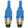 thumbnail image 1 of Tripp Lite NM12-601-01M-BL M12 X-Code Cat6 Ethernet Cable, M/M, Blue, 1 m (3.3 ft.), Blue Jacket, 1 of 4