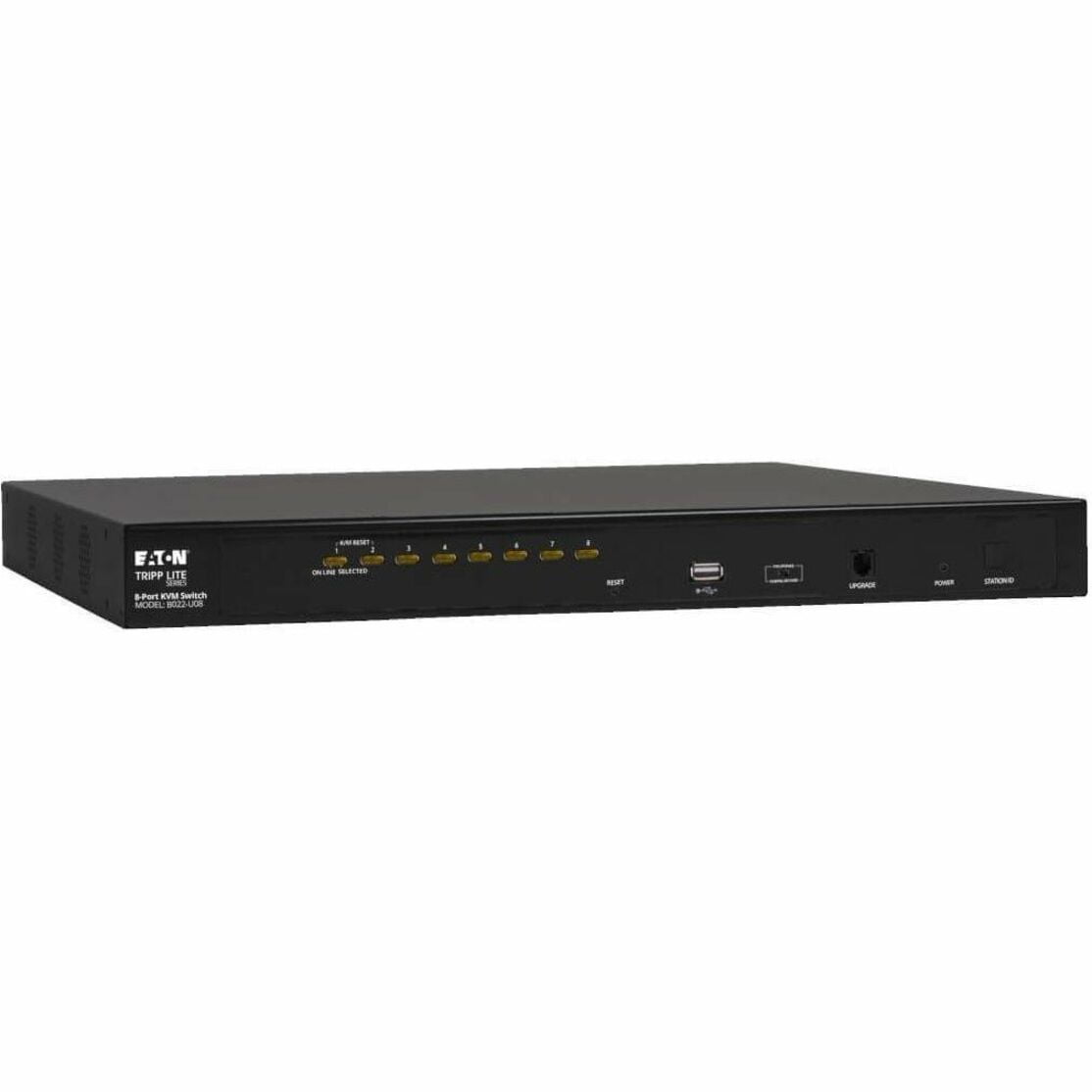 Tripp Lite 8-port Rackmount Kvm Switch W/ On Screen Display Steel 1u - 8 Computer[s] - 1 Local User[s] - 2048 X 1536usb - Rack-mountable - 1u (b022-u08)