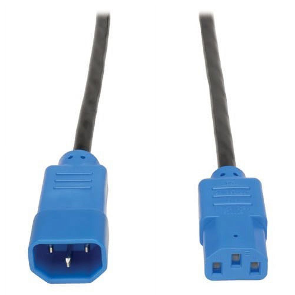 Tripp Lite P006-004-BL 18 AWG NEMA 5-15P to IEC-320-C13 Power Cord, Blue, 4' - image 1 of 4