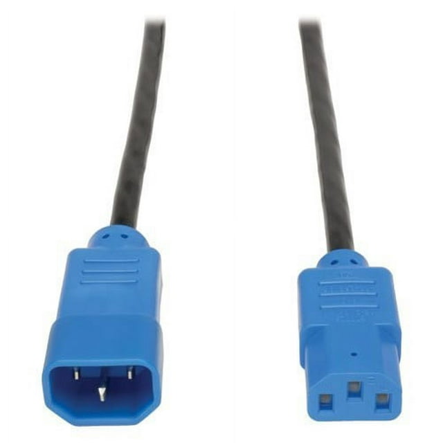 Tripp Lite P006-004-BL 18 AWG NEMA 5-15P to IEC-320-C13 Power Cord, Blue, 4'