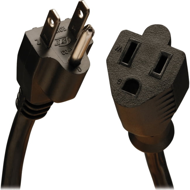 6-Foot Black Heavy-Duty 15-Amp Power Extension Cord