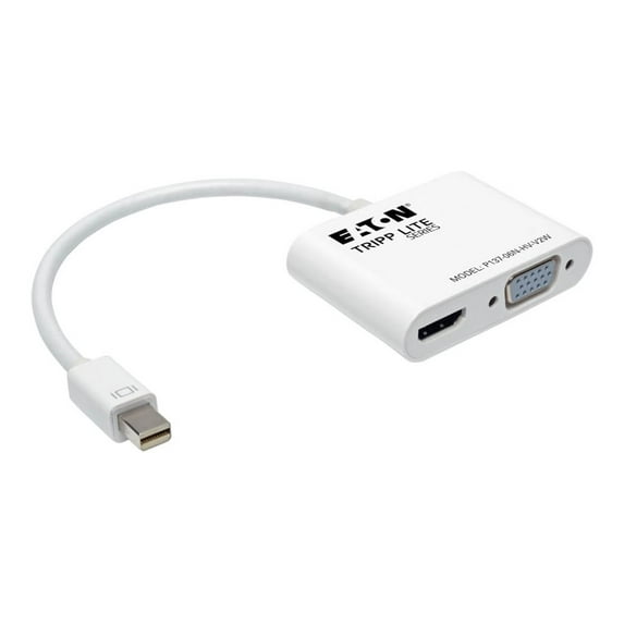 Tripp Lite P137-06N-HV-V2W Mini Displayport to HDMI VGA 4K Adapter Cable MDP to HDMI VGA