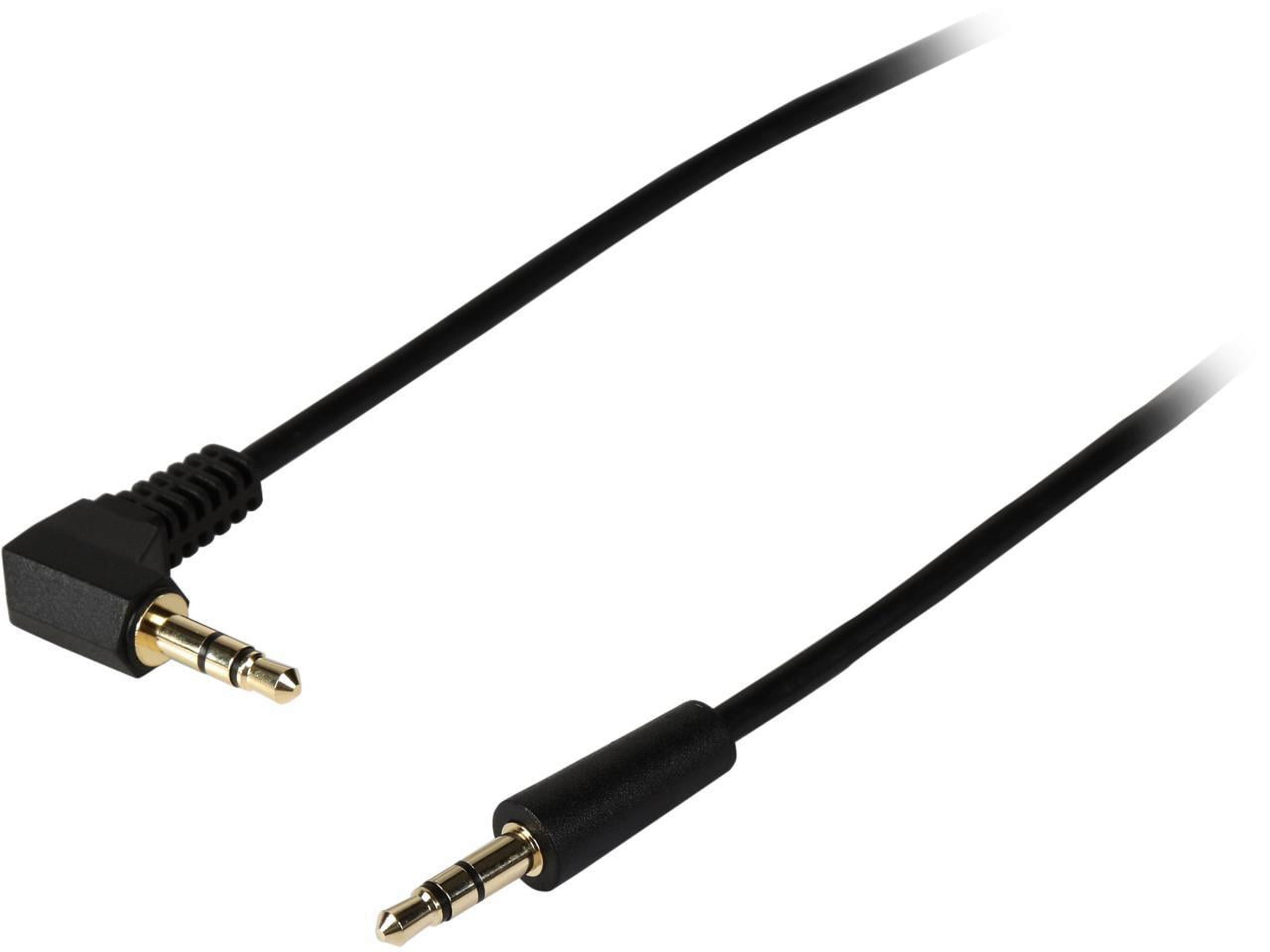 Tripp Lite P312-001-RA 1 Foot 3.5mm Mini Stereo Audio Cable with one Right Angle plug (M/M) - image 1 of 4
