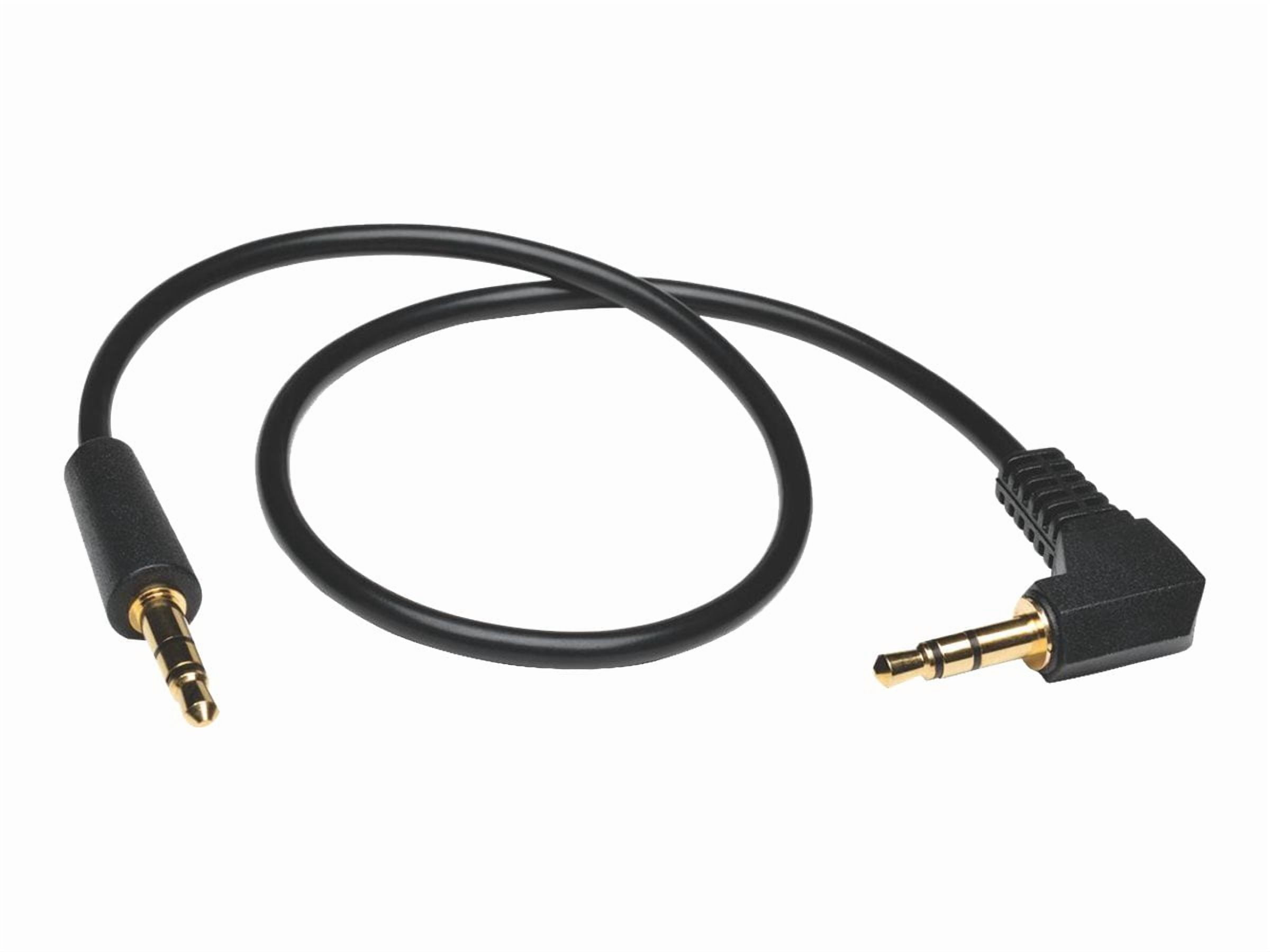 Tripp Lite P312-003-RA 3 ft. 3.5mm Mini Stereo Audio Cable with One Right Angle plug Male to Male