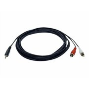 Tripp Lite 6ft 3.5mm Mini Stereo to 2-RCA Audio Y Splitter Adapter Cable