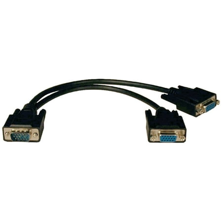 Tripp Lite P516-001-HR VGA Monitor Y-Splitter Cable, 1ft (for 1600 x 1200 high-resolution monitors)