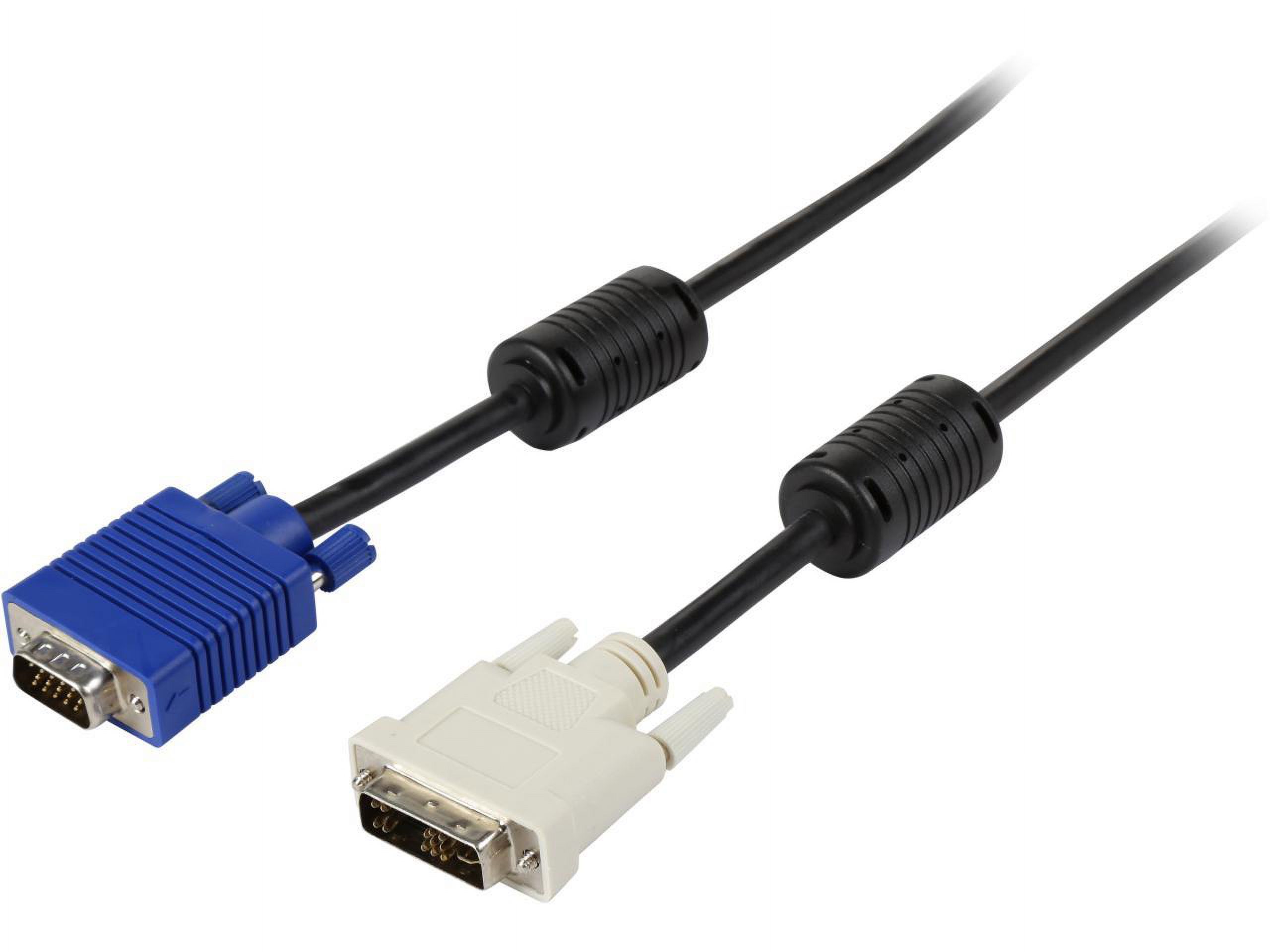 Tripp Lite P556-010 Black Connector A: DVI-A Connector B: HD15 (MALE) DVI to VGA Cable (DVI Male to HD15 Male) - image 1 of 4