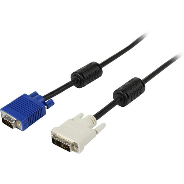 Tripp Lite P556-010 Black Connector A: DVI-A Connector B: HD15 (MALE) DVI to VGA Cable (DVI Male to HD15 Male)