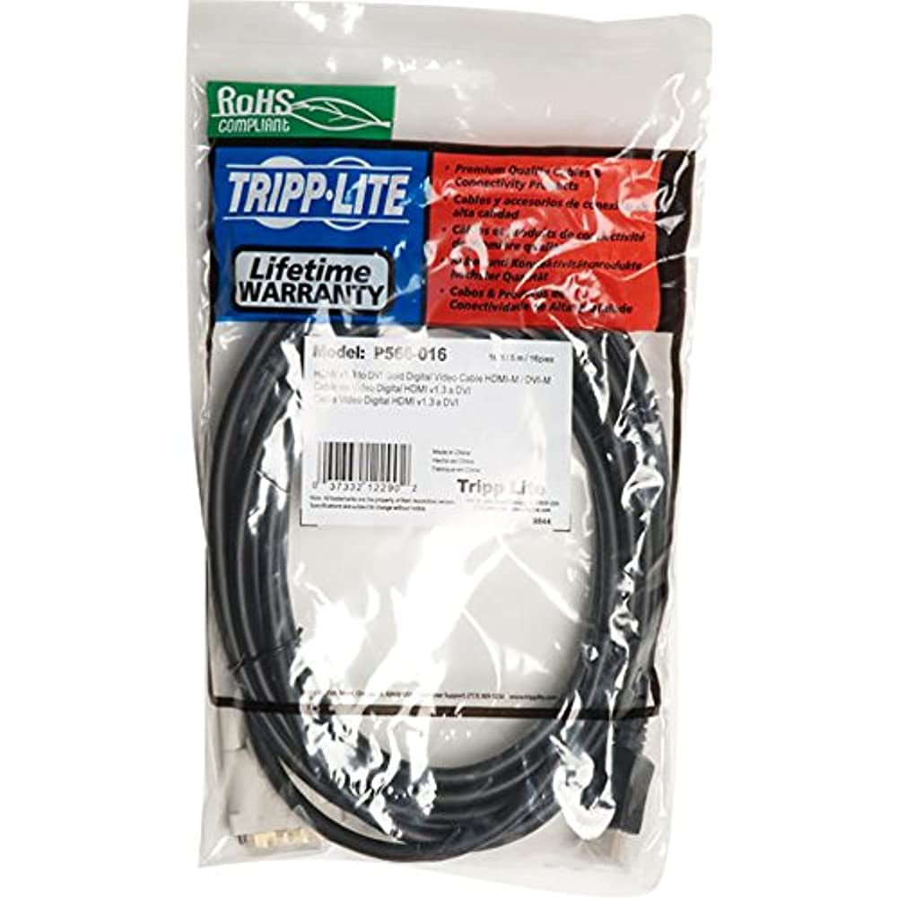 Tripp Lite P566-016 16 ft. Black HDMI to DVI Cable