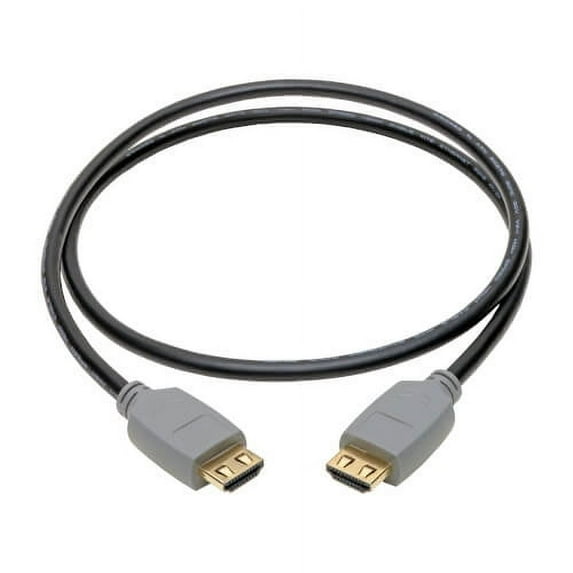 Tripp Lite P568-01M-2A High-Speed HDMI 2.0a Cable with Gripping Connectors - 4K, 60 Hz, 4:4:4, M/M, Black, 1 m