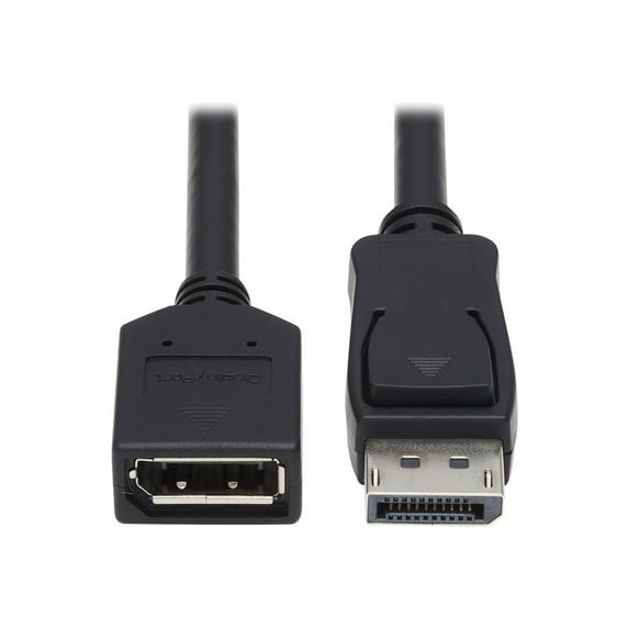 Tripp Lite P579-010 10 ft. Black DisplayPort Extension Cable with Latch, 4K x 2K (3840 x 2160) @ 60 Hz, HDCP 2.2 (M/F) Male to Female