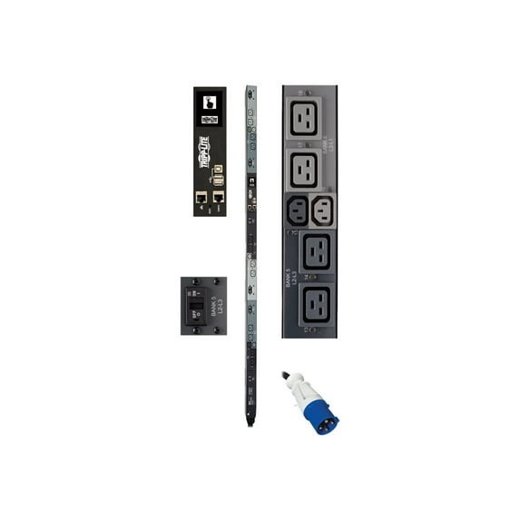 Tripp Lite PDU 3-Phase Switched 16.2kW 208V 6 C13 12 C19 60A Blue 0U TAA