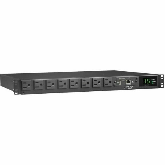 Tripp Lite 8 Outlet 1.44kW 120V Single-Phase ATS/Monitored PDU PDUMNH15AT1