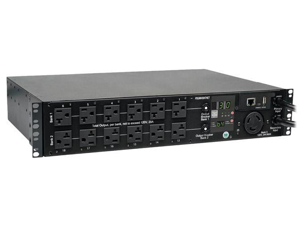 Tripp Lite 2.9kW Single-Phase Switched Automatic Transfer PDU PDUMH30ATNET