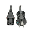 thumbnail image 1 of Eaton Tripp Lite Series Hospital-Grade Power Cord NEMA 5-15P to Locking IEC C13 Green Dot 10A 125V 18 AWG 15 ft. 4.57 m Black, 1 of 6