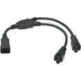 thumbnail image 1 of Tripp Lite 18in Power Cord Y Splitter C14 to 2x NEMA 5-15R Black P00218N2R, 1 of 6