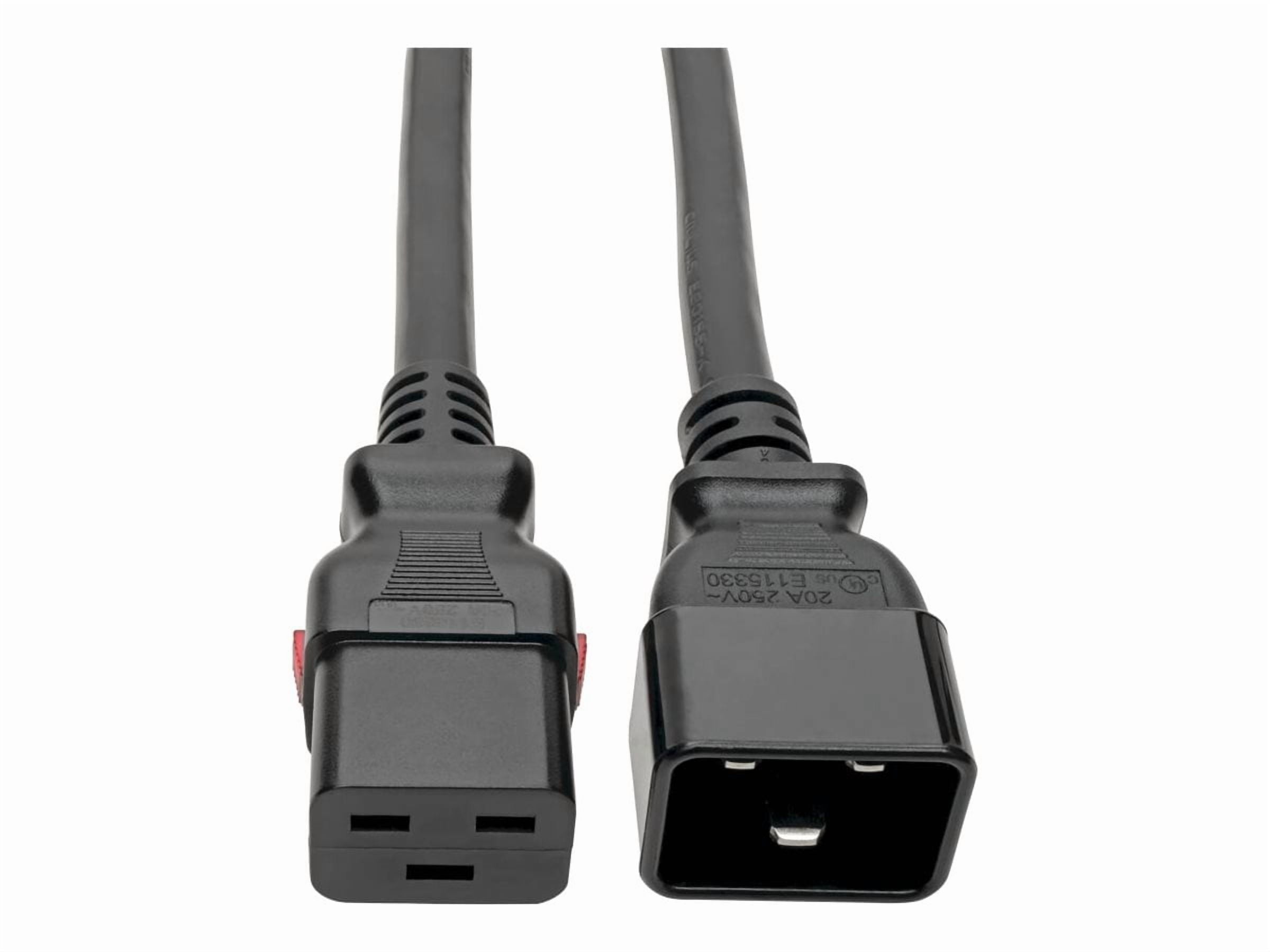 Tripp Lite Power Extension Cord C20 to Locking C19 M/F 12AWG 20A Black 10ft (P036-L10)