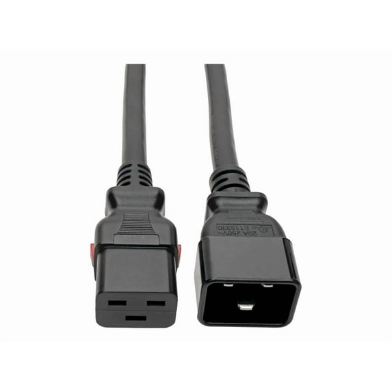 Tripp Lite Power Extension Cord C20 to Locking C19 M/F 12AWG 20A Black 10ft (P036-L10)