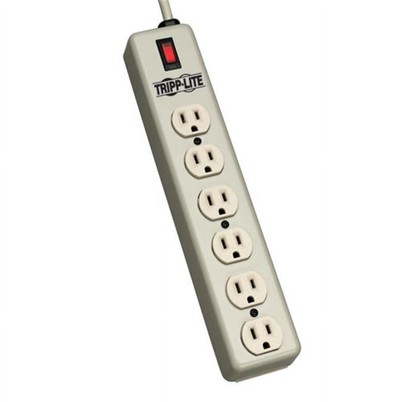 Tripp Lite, Power Strip, 6 Outlets, with Illuminated Master Switch, 6FT Cord, NEMA 5-15P, 3 NEMA 5-15R