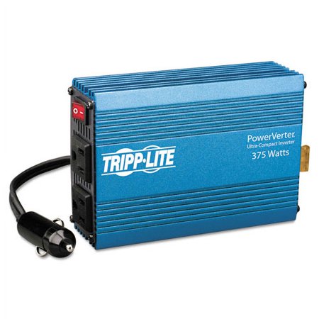 Tripp Lite Powerverter Ultra-Compact Car Inverter, 375w, 12v Input/120v Output, 2 Outlets | Order of 1 Each