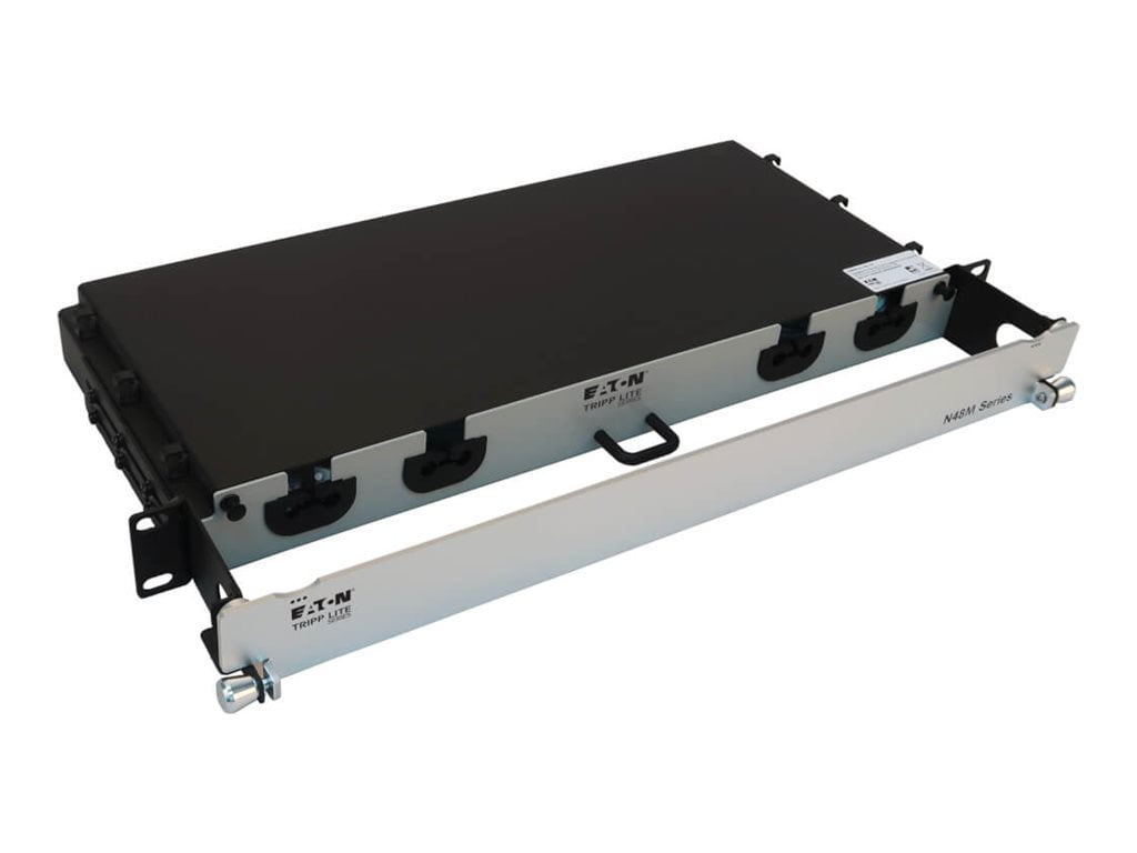 Eaton Tripp Lite Series Preloaded Fiber Panel, 1U - 4x (8x LC/LC Duplex M/M) 16F Trunk Cables, OM4 Multimode, 10 m (32.8 ft.) - Rack cable management panel - 1U - 19" - 4 ports